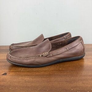 CHAPS Brown Leather Slip On Casual Driving Shoes 96-92553 Men’s Size 10.5M.